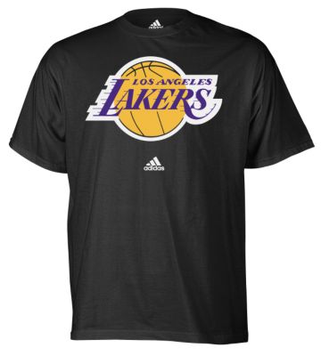 Los Angeles Lakers Full Primary Logo T-shirt - Black