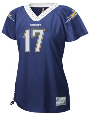 Women's Chargers Rivers Field Flirt Jersey - Navy / Dark Blue