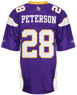 Men's Vikings Peterson Replica Home Jersey - Purple