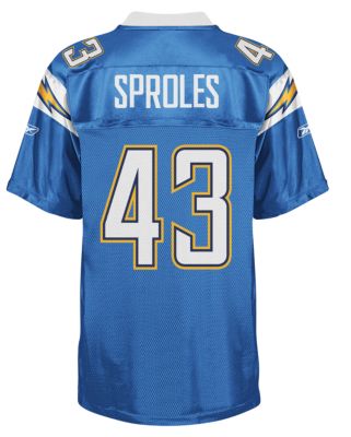 Men's Chargers Sproles  Replica Alt Jersey - Light Blue / Powder Blue