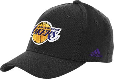 Men's Lakers Basic Structured Adj Cap - Black