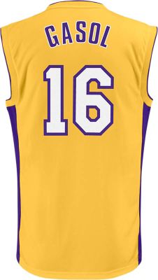 Men's Lakers Gasol Home Jersey - Gold