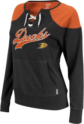 Women's Ducks Boatneck Long Sleeve Top - Black