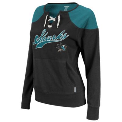 Women's Sharks Boatneck L/S Top - Black