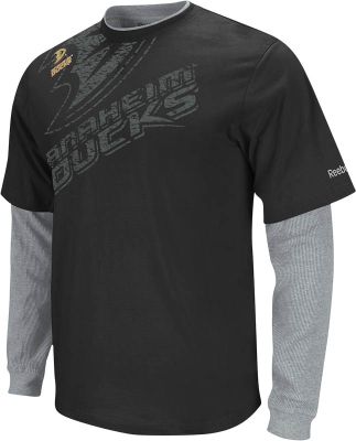 Men's Ducks Scrimmage Splitter Long Sleeve Tee - Black