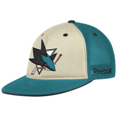 Men's Sharks Pro Shape Flat Brim Cap - Turquoise / Aqua