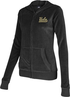 Womenn's UCLA Primary Logo Velour Hood - Black