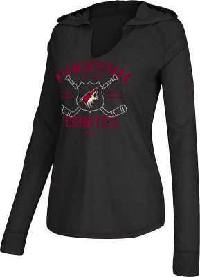 Women's Coyotes Stick With It Hooded Long Sleeve Tee - Dark Gray