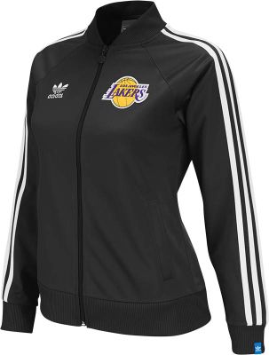 Women's Lakers Original 3-Stripe Track Jacket - Black