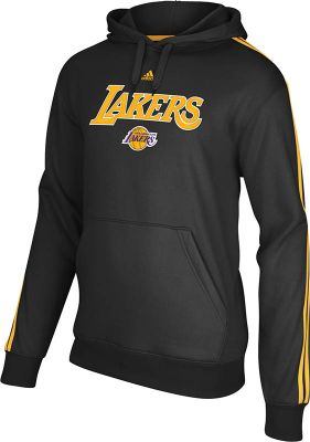 Men's Lakers 3-Stripe Fleece Hoody - Black