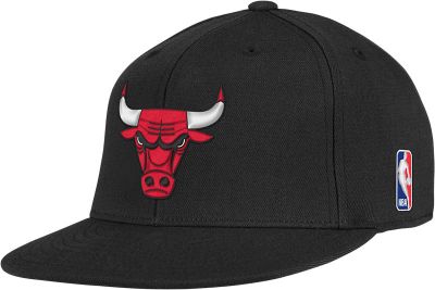 Men's Bulls Flat Brim Flex Cap - Black