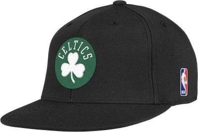Men's Celtics Flat Brim Flex Cap - Black