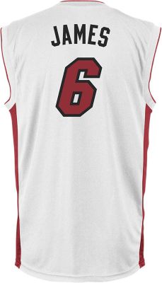 Men's Heat Lebron Home Jersey - White