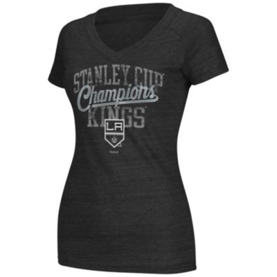 Women's LA Kings Sequin Script Champion 2012 T-shirt  - Black