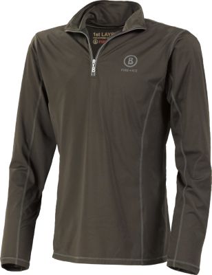 Men's Berto 1/4 Zip Fleece Top - Olive Green