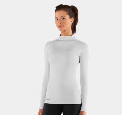 Women's Coldgear Fitted Mock - White