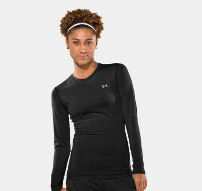 Women's Coldgear Fitted Crew - Black