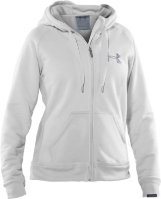 Women's UA Charged Cotton Zip Hdy - White