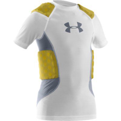Boys' MPZ 5 Pad Armour Top - White Patterned