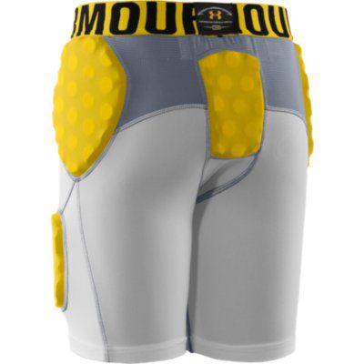 Boys' MPZ 5 Pad Armour Girdle - White Patterned