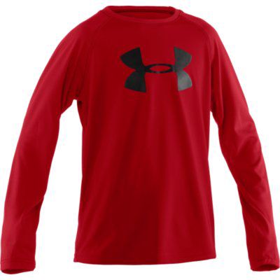 Boys' Big Logo Long Sleeve Tech Tee - Red
