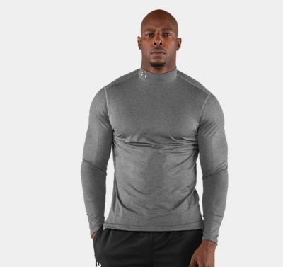Men's Coldgear Fitted Mock - Gray