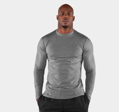Men's Coldgear Fitted Crew  - Gray