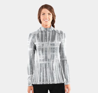 Women's Coldgear Fitted Printed 1/4 Zip - White Patterned