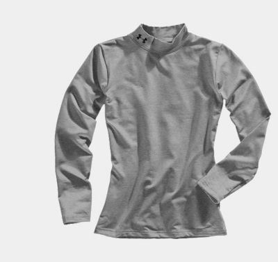 Youth Coldgear Fitted Mock - Gray