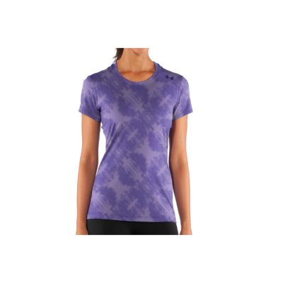 Women's UA Sonic Printed Short Sleeve Top - Purple Patterned