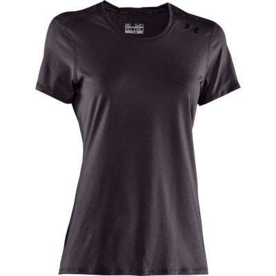 Women's UA Sonic Solid Short Sleeve Top - Charcoal
