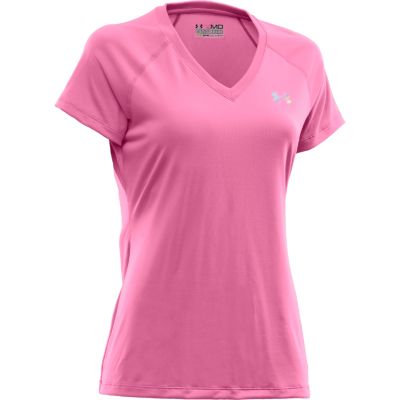 Women's UA Tech Short Sleeve V-neck Tee - Pink