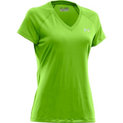 Women's UA Tech Short Sleeve V-neck Tee - Green