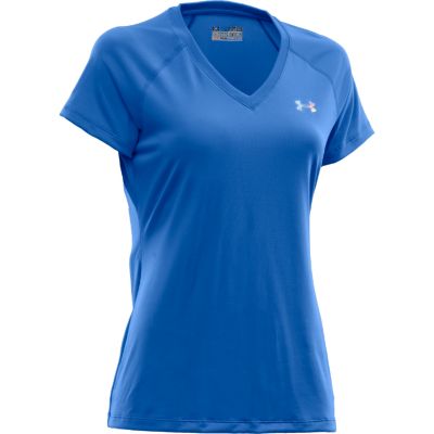 Women's UA Tech Short Sleeve V-neck Tee - Blue