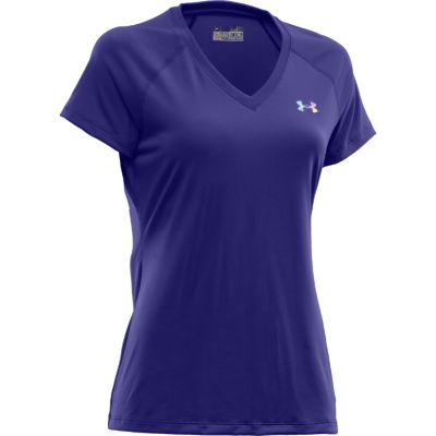 Women's UA Tech Short Sleeve V-neck Tee - Purple