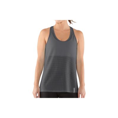 Women's UA Fly by Mesh Tank - Charcoal