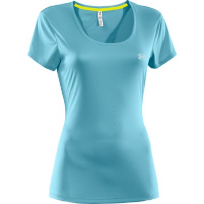 Women's Heatgear Flyweight Short Sleeve Top - Light Green /  Lime