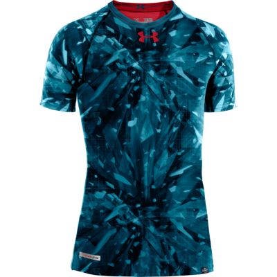 Boys' NFL Combine Shatter Short Sleeve Top - Blue Patterned