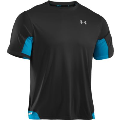 Men's Heatgear Flyweight Run SS Tee - Black