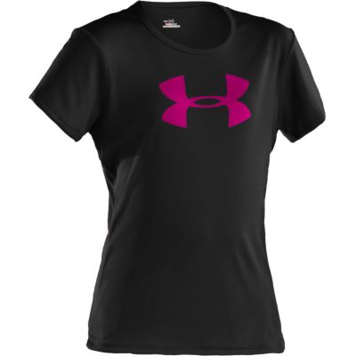 Girls' Big Logo Short Sleeve Tech Tee - Black