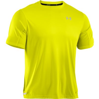 Men's Heatgear Flyweight Run SS Tee - Fluorescent Yellow
