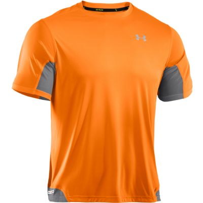 Men's Heatgear Flyweight Run SS Tee - Orange