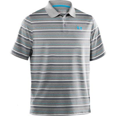Men's UA Performance Heather Stripe Polo - Gray