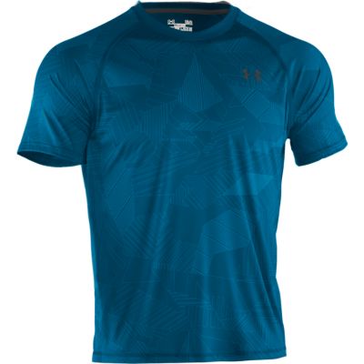 Men's UA Tech Emboss SS Tee - Blue