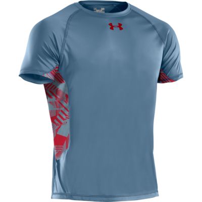 Men's Heatgear Flyweight SS Tee - Light Gray