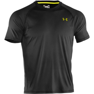 Men's UA Tech Emboss SS Tee - Black