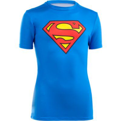Boys' Alter Ego Baselayer Short Sleeve Superman Shirt - Blue