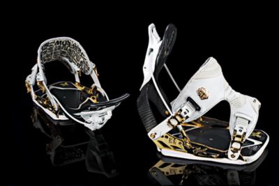 24 Real 24K Gold Snowboard Binding