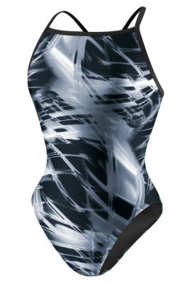 Women's Cyber Swirl Flyback 1Pc - Black