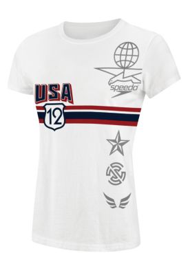Women's Americana Phelps Jersey Tee - White